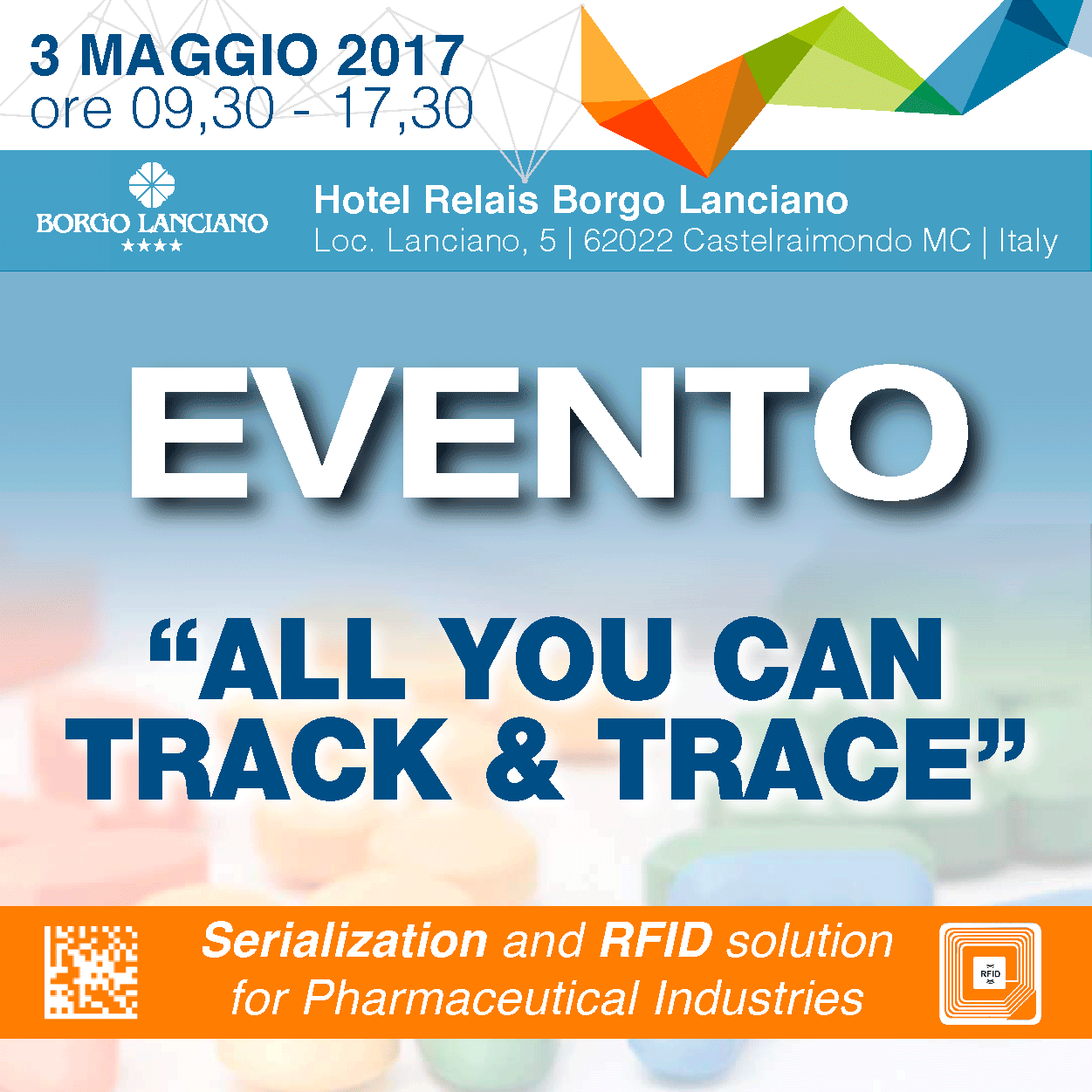 All You Can Track And Trace - 2017 - Serialization and RFID solutions for Pharmaceutical Industries | ESINDUSTRY 4.0 - Integrated Solutions for the Smart Factory 01